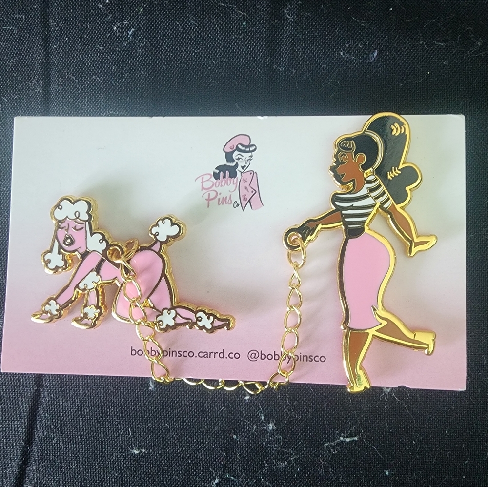 Fun Pinup Collar Pin/Brooch